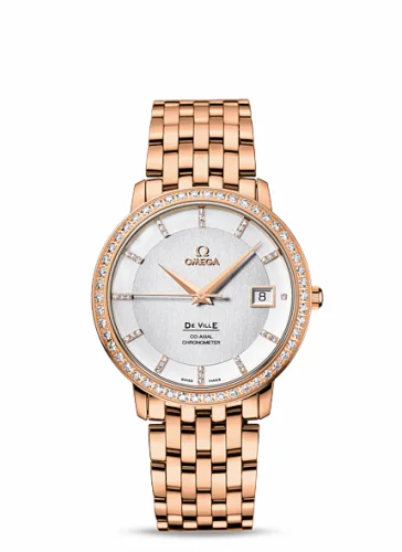 Omega De Ville Prestige Co-Axial 36.5 Red Gold / Diamond / Bracelet 413.55.37.20.52.001 (41355372052001)